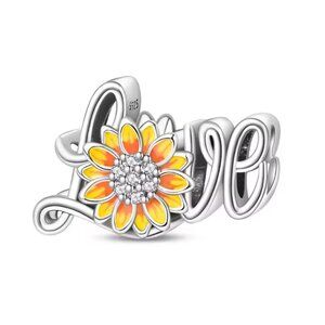 LOVE Sunflower Charm